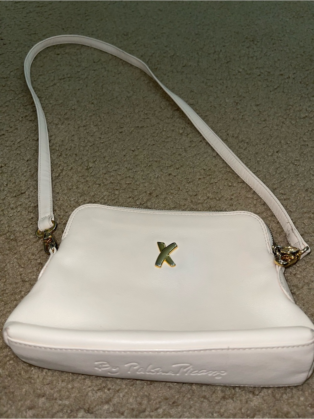 Paloma Picasso White Cross Accent Crossbody Bag - Picture 2 of 4